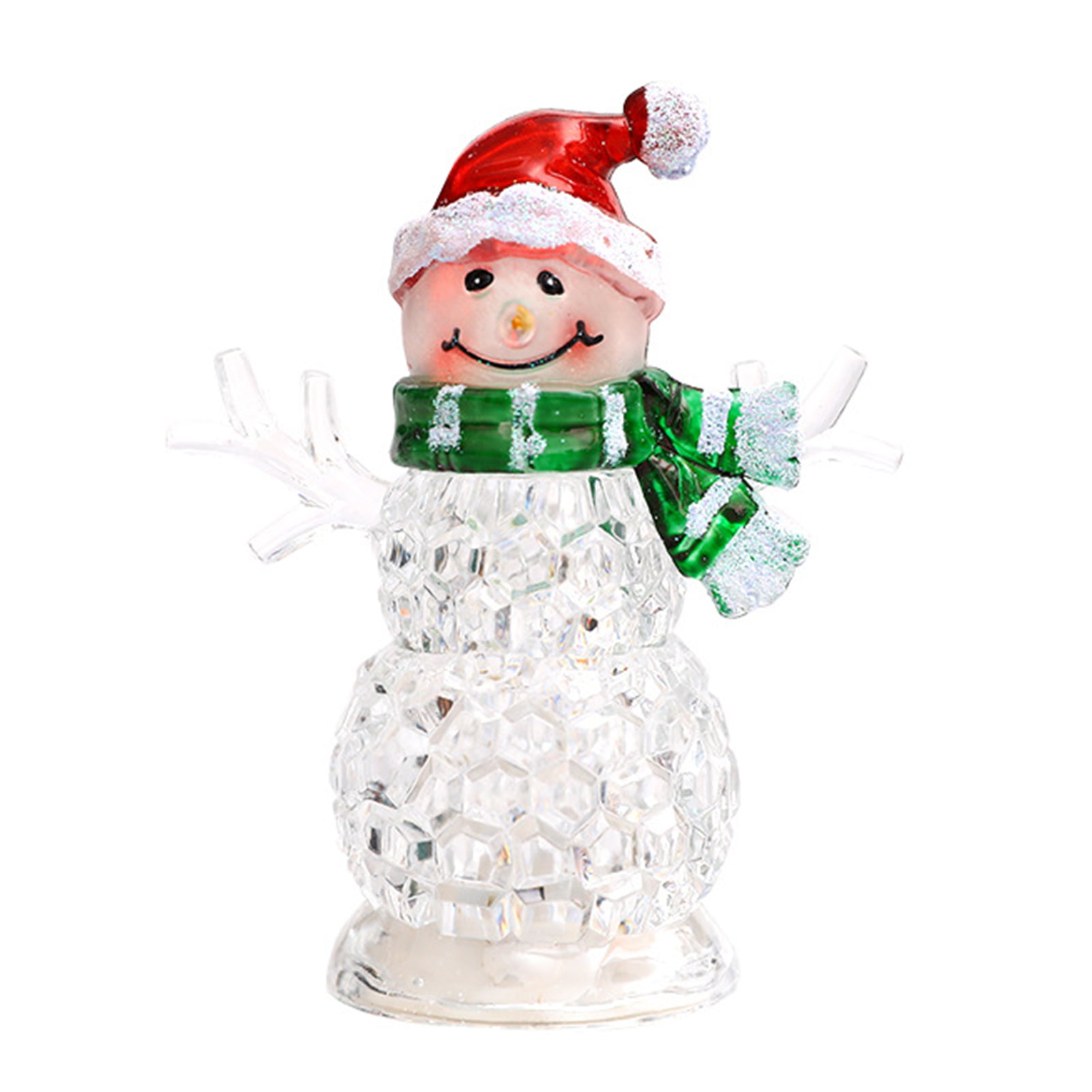 LED Santa Christmas Gifts Table Decor Snowman Glow Ornament Festival Party Claus 