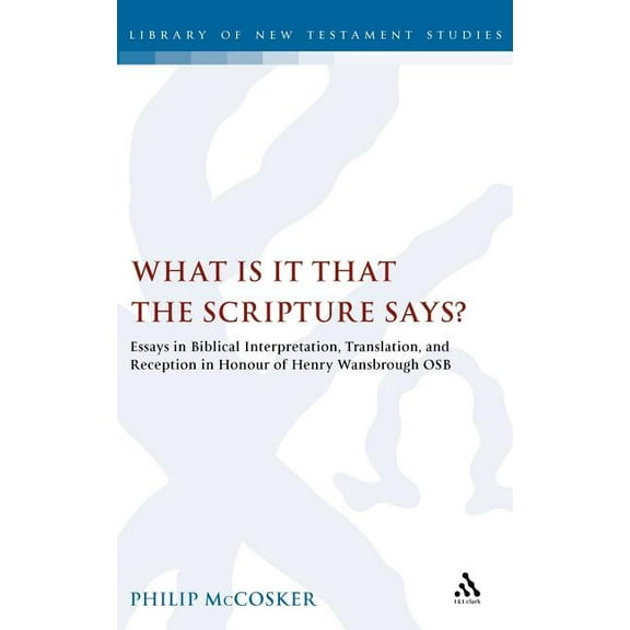 Library of New Testament Studies What Is It That the Scripture Says?: Essays in Biblical Interpretation, Translation, and Reception in Honour of Henry Wa, (Hardcover)
