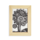 thumbnail image 1 of Marco de madera con Arte de planta de girasol Negro Y blanco 5x7 pulgadas Unbranded, 1 of 4