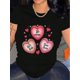 thumbnail image 1 of Valentine's Day Print Women's Shirt Casual Short Sleeve Breathable Soft For Daily Wear, 1 of 5