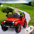 thumbnail image 2 of Kids Ride On Truck Car, 12V Battery Powered Electric Vehicles Toy w/Parent Remote Control, Spring Suspension, 3 Speeds, LED Lights, Music & Horn, Electric Cars for Kids, Gift for Boy Girl, 2 of 6