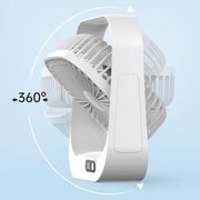 Desktop Fan Air Circulator, Illuminated Cooling Ventilador, Triple-speed Rotatable Fan, Quiet Rechargeable Multifunctional Device for Home Office Bedroom Camping Travel Indoor Use
