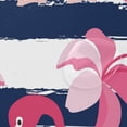 thumbnail image 4 of Pink Flamingo Stripes Shower Curtain Waterproof Washable Bathroom Shower Curtain Polyester Cloth Fabric Bathroom Decor Set with 12 Hooks, 60x72 inches, 4 of 6
