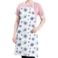 thumbnail image 5 of Pioneer Flower Floral Print Pattern Apron for Women and Men, Cotton Linen Waterproof with Pockets, Adjustable, 33x27 Inch for Kitchen, Gardening, BBQ, Salon, 5 of 6