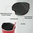 thumbnail image 5 of SWISS+TECH 16 oz Insulated Tumbler with Lid, 2 Pack Stainless Steel Cups, Double Wall Pint Cup Glasses (Red&White), 5 of 7