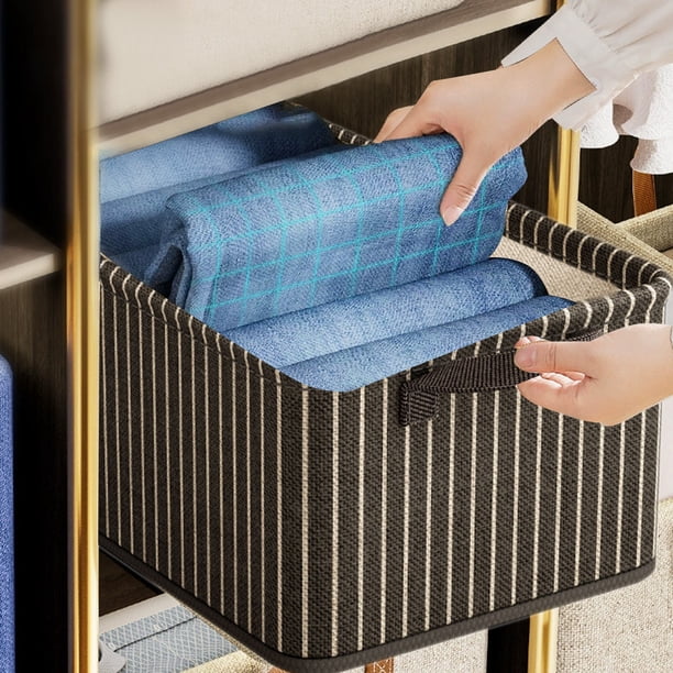 Xihbxyly Caja de Almacenamiento de Tela, Organizador de Cajones de Gran Capacidad, Contenedor de Almacenamiento con Tapa Segura, Plegable y Práctico para Ahorrar Espacio, Ideal para El Hogar y El Aut
