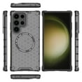 thumbnail image 4 of Strong Magnetic for Samsung Galaxy S23 Ultra Case, Military Grade Drop Protection, Compatible with MagSafe, Shockproof Anti-Fingerprint Honeycomb Pattern Translucent Slim Phone Protective Cover,Black, 4 of 12
