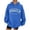 Blue, variant on TIANZEN Sweatshirts For Women Cute Prints Lightweight Pullover Tops Print Hoodies Sweatshirt Tops Hooded Sweatshirt