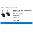 thumbnail image 2 of Front Fog Light Bulb - Compatible with 2009 - 2017 Ford Flex 2010 2011 2012 2013 2014 2015 2016, 2 of 2