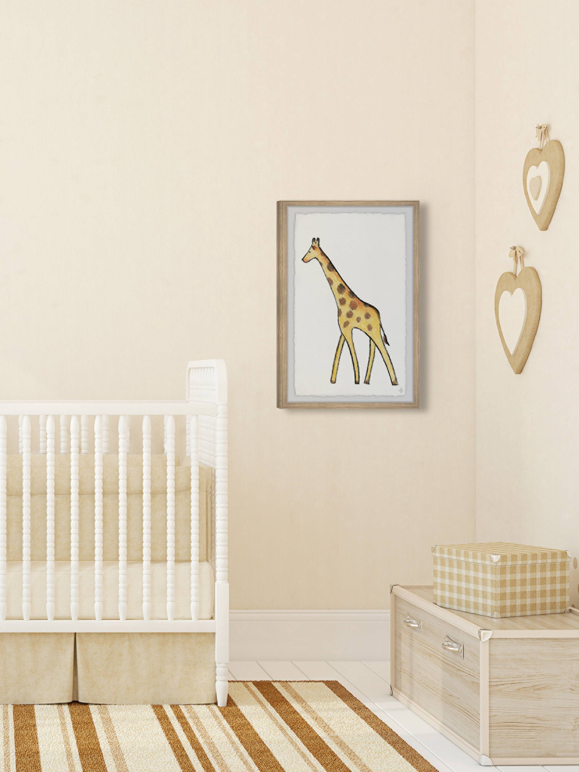 Marmont Hill Walking Giraffe Framed Wall Art
