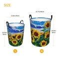 thumbnail image 5 of Haiem Landscape With Sunflowers Leather Dirty Clothes Laundry Basket,Sturdy & Waterproof,Collapsible Round Design For Efficient Space Management,Multi-Purpose Storage Basket, 5 of 8