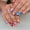 JML490 (glue type), variant on Cross-border hot-selling red and blue color-matching almond nail, star bow plaid nail patch, American Independence Day fake nail patch
