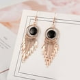 thumbnail image 4 of Hyasfey 1 Pair of Chic Tassel Drop Earrings Classic Stylish Minimalist Design Female Fashion Elegant Tassel Dangle Earrings, 4 of 7