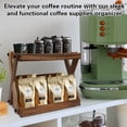 thumbnail image 5 of 2 Tier Countertop Organizer, Wooden Shelf for Coffee Bar Accessories, Kitchen Spice Rack Organizer, Condiment Storage Caddy, 5 of 7
