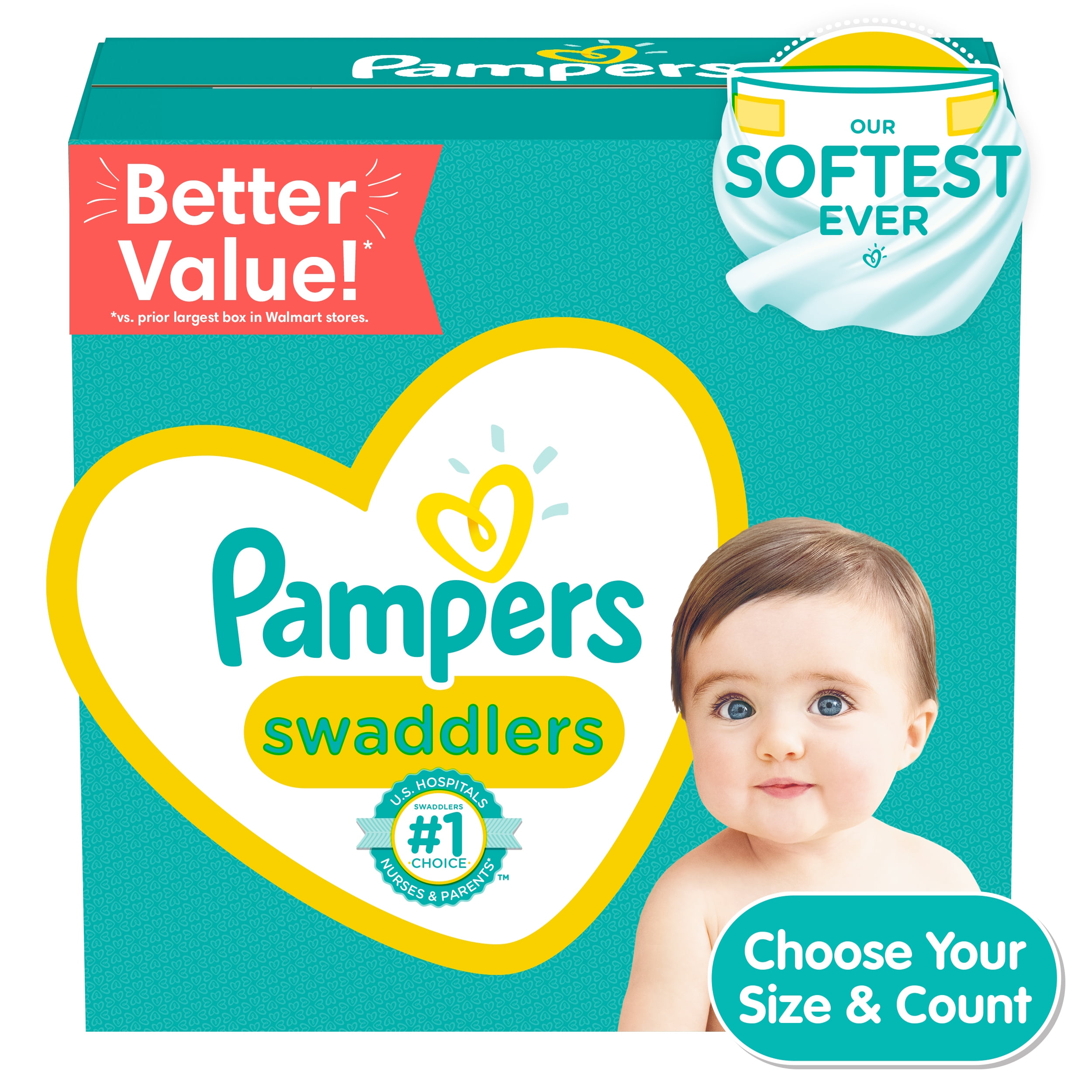 objetivo argumento lealtad Pampers Swaddlers ACountive Baby Diapers - Size 5, 108 Count - Walmart.com