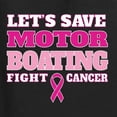 thumbnail image 6 of Wild Bobby Breast Cancer Awareness Let's Save Motor Boating Fight Cancer Front and Back Graphic Zip Up Hoodie Sweatshirt, Black, Small, 6 of 6