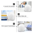thumbnail image 4 of Bolsa de lavandería de 3 piezas, práctica bolsa de malla con cordón, organizador de ropa, color blanco, 4 of 7