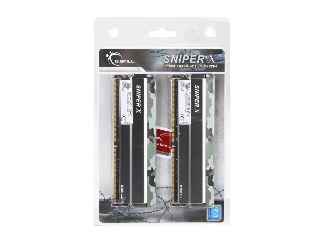 G.SKILL Sniper X Series 32GB (2 x 16GB) DDR4 3200 (PC4 25600