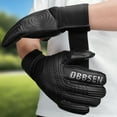 thumbnail image 3 of Obbsen Youth&Adults Soccer Goalie Gloves with Finger Protection, Soccer Goalkeeper Gloves with Black Backhand and Palm, Super Grip, Blackout, 3 of 8