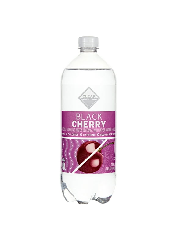 Clear American Black Cherry Sparkling Water, 33.8 fl oz
