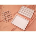 thumbnail image 5 of Unique Bargains 2pcs Stackable Velvet Jewelry Organizer Trays with Removable Dividers Light Pink-24 Grid Tray, 5 of 7