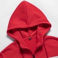 thumbnail image 3 of BXINGOHAI Color Block Hoodies Sweatshirt for Men Full Zip Sweatshirts Drawstring Long Sleeve Pullover Tops Athletic Jogging Shirts With Pockets Today Sales Red,XXL, 3 of 3