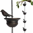 thumbnail image 1 of Bird Rain Chain – 240 cm – Bronze Garden Decoration, 1 of 5