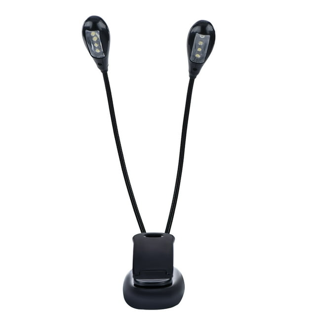 Luz Con Clip, Atril Con Clip, Lectura de Libros, Mini Lámpara LED Con Brasos Ajustables Dobles