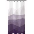 thumbnail image 2 of Designer 36 x 72 Inches Small Stall Shower Curtain, Ombre Purple RV Half Size Narrow Fabric Shower Curtains for Bathroom Decor, Contemporary Geometric Bathroom Curtains, Purple, 2 of 6