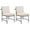 Beige - PU, variant on Dayalane Modern Dining Chair Set of 2, PU Leather Upholstered Armless Side Chairs, Comfy Kitchen Chairs with Rear Handle and Metal Legs for Dining Room Living Room Kitchen, Beige