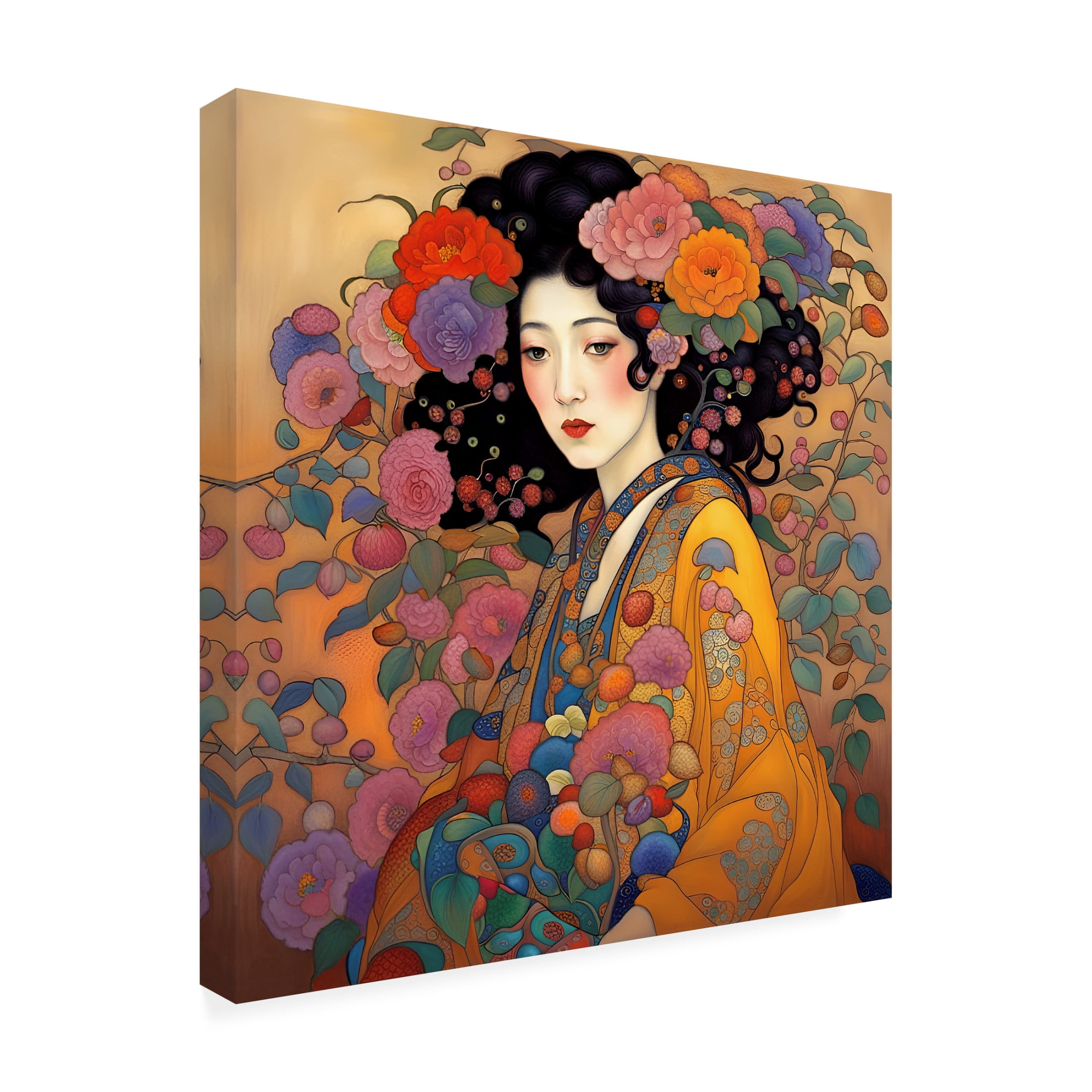 Canvas Wall Art - Tina Lavoie 'Art Nouveau Beauty XVII' Wall Art for Living Room, Bedroom, or Office Décor by Trademark Fine Art - 24 x 24 Inches
