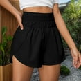thumbnail image 5 of ZQUUVOU Women's Shorts High Waisted Solid Color Elastic Casual Summer Pant(Black,2XL), 5 of 8