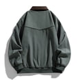 thumbnail image 4 of Winter Jackets for Men Cotton Contrast Color Washed Vintage Work Jacket Lapel Long Sleeve Full Zip Loose Casual Outer Coat Fashion Casual Coats, 4 of 9