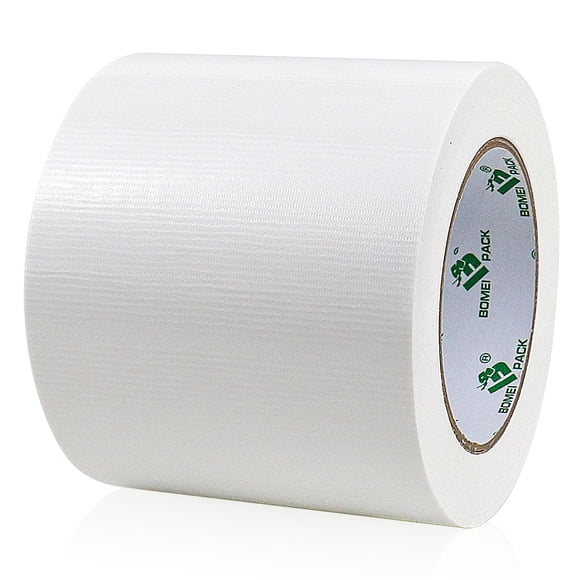 BOMEI PACK Wide Duct Tape White 4Inch, Strong Tape Gris Residue Free for Crafts and Repair, 1Roll 8.3Mil x 30yds