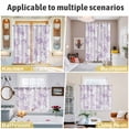thumbnail image 5 of Purple White Floral Kitchen Curtains Window Panels, Spring Botanical Leaves Farmhouse Insulated Window Treatment Curtain, Grommet Curtains for Bedroom/Living Room/Bathroom, 2 Piece 42"Wx45"L, 5 of 8