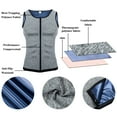 thumbnail image 4 of Sweat Vest for Men Waist Trainer Sauna Vest Body Shaper Zipper Weight Loss Sauna Tank Top Workout Shirt, Black, S, 4 of 8