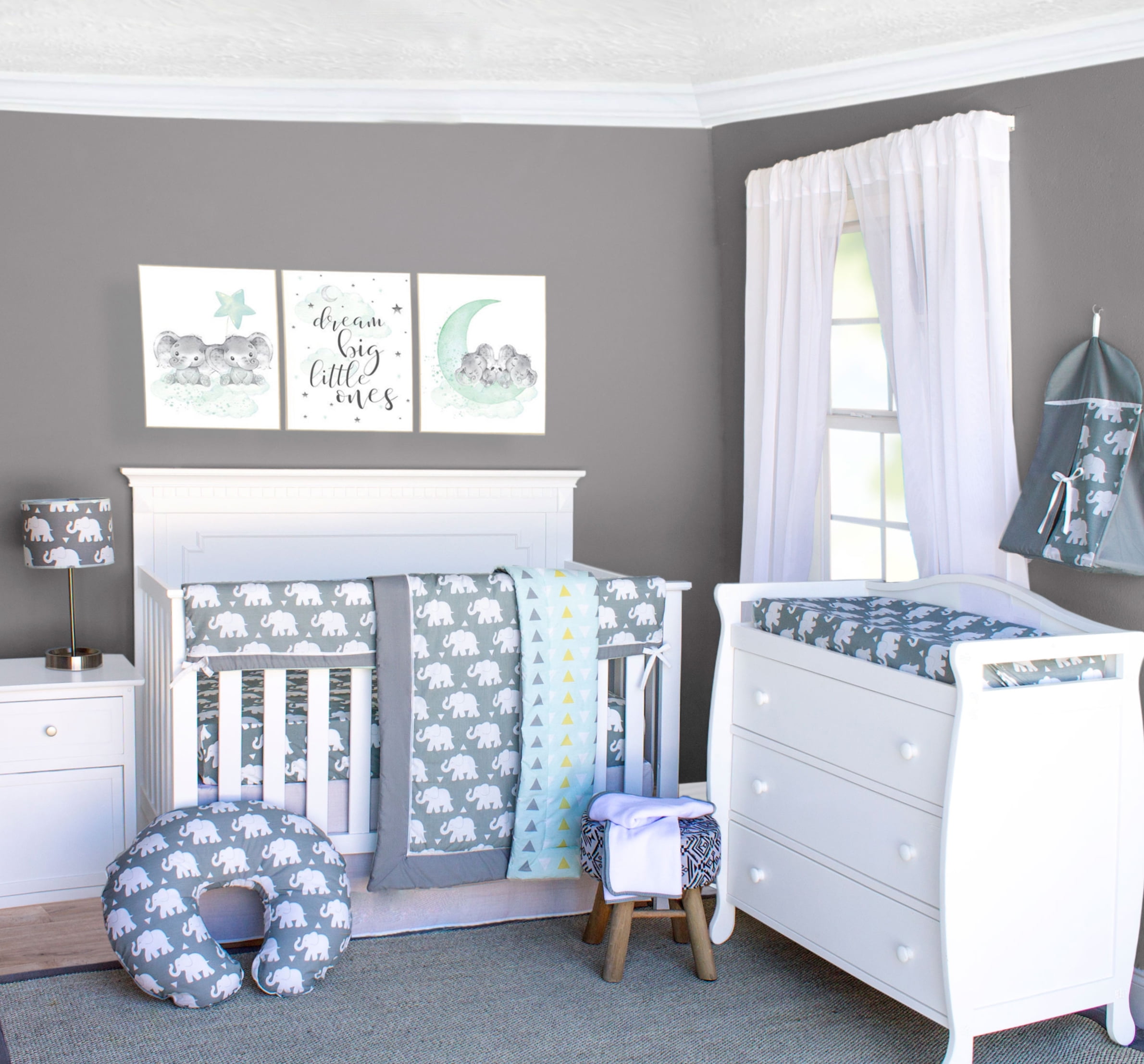 elephant crib bedding walmart