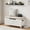 White 39.4", variant on Danolapsi Storage Ottoman Bench,Footrest Padded Seat,Wooden Bed End Bench,Flip-Top Shoe Bench With Large Storage Space For Living Room Bedroom Entryway,Easy Assembly