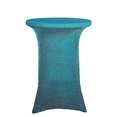 thumbnail image 2 of BalsaCircle Cocktail Spandex Fitted Stretchable Elastic Tablecloth Turquoise, 2 of 9
