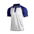 thumbnail image 2 of Polo Shirts for Men Loose Fit Color Block Raglan Short Sleeve Shirt Big and Tall Lightweight Short Sleeve Shirts, 2 of 7
