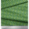 thumbnail image 2 of Soimoi Green Poly Georgette Fabric Study Theme Art & Craft Decor Fabric Printed Yard 42 Inch Wide, 2 of 3
