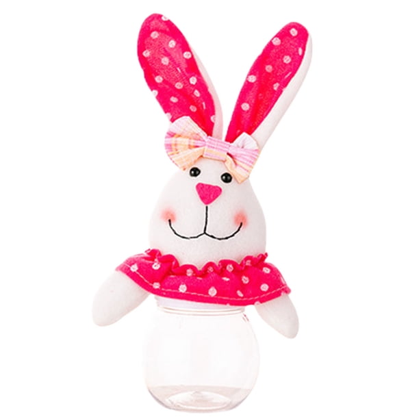 Conejito Pascua Tarro Contenedor Almacenamiento Caja Golosinas Favores Fiesta () Rosa