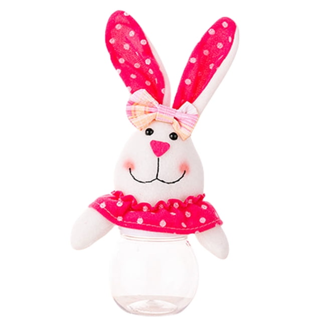 Conejito Pascua Tarro Contenedor Almacenamiento Caja Golosinas Favores Fiesta () Rosa