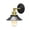 Matte Black / Brass, variant on Gatco 1713 Modern Farmhouse Metal Single Sconce, Brushed Brass