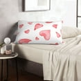 thumbnail image 6 of Susaid Pink Hearts Print Pillowcases Multiple Size, Pillow Cover Super Soft Envelope Closure Standard Pillow Case-16"x24", 6 of 6