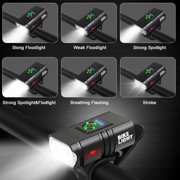 Kieccall 1000 Lumens Bike Headlight Rear Turn Signal Set USB Rechargeable 1200mAh Bluetooth Remote Light