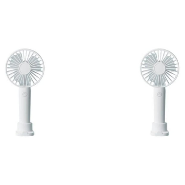 Ventilador portátil Naiovety 1200mAh Recargable Mini Escritorio Silencioso 3 Velocidades Color Blanco 2Conjunto