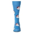 thumbnail image 2 of MeMoi Men's "Retro Santa" Christmas Holiday Novelty Crew Sock - Mens - Male, 10-13, Blue Grotto, 2 of 3