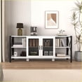 thumbnail image 2 of TV Furniture | Industrial Farmhouse 80 Inch TV Stand | Wood & Metal | Particle Board+MDF | TV Size 70-79 Inches, 2 of 13