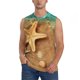 thumbnail image 1 of Fotbe Starfish And Seashell 1 Men's Camiseta sin Mangas Estampada para Hombres, Playera Casual para Gimnasio, Entrenamiento, Playa-X-Large, 1 of 7